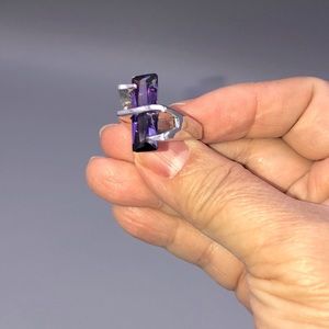 Amethyst sterling silver ring